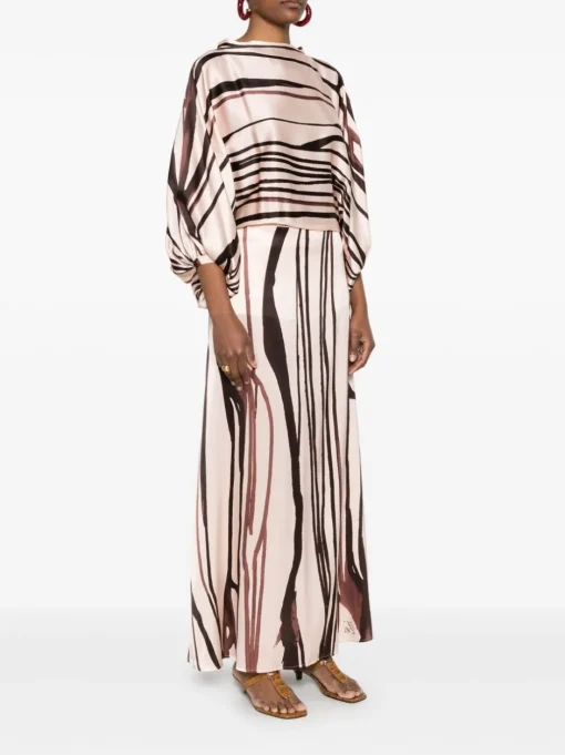 KITAGI - striped maxi dress