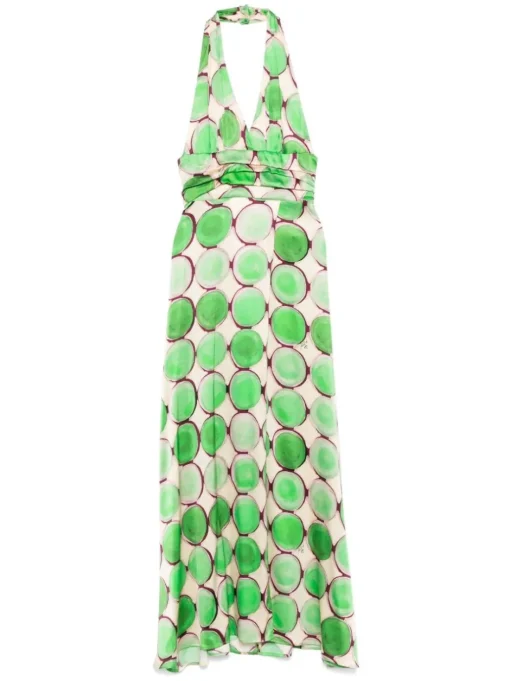 KITAGI geometric-print maxi dress