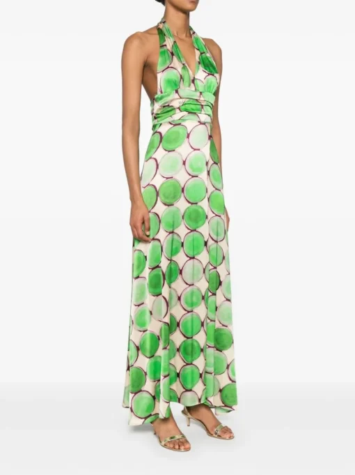 KITAGI geometric-print maxi dress