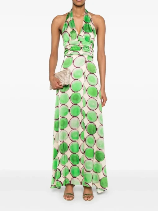 KITAGI geometric-print maxi dress