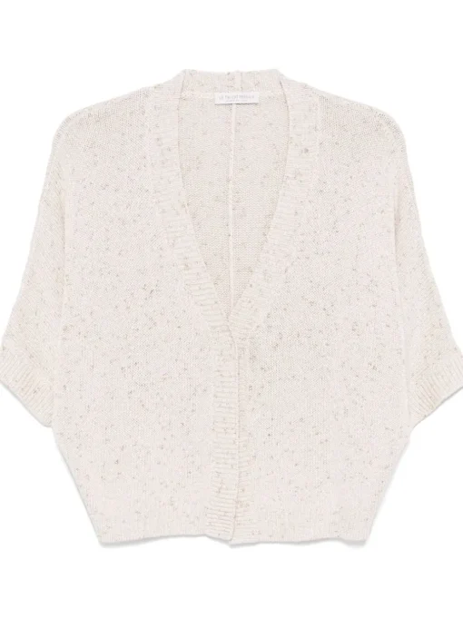 LE TRICOT PERUGIA Cardigan with lamé detail