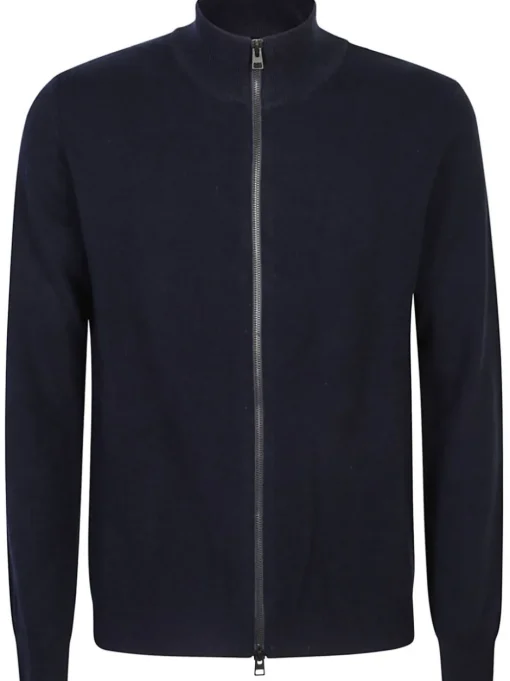 CENERE MAGLIERIA Maglia con zip in lana Cenere