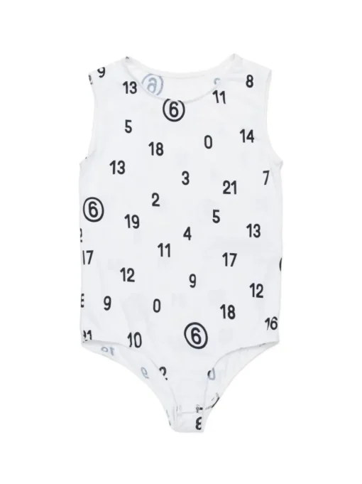Kids MM6 MAISON MARGIELA KIDS Margiela Kids Bodysuit with numbers print