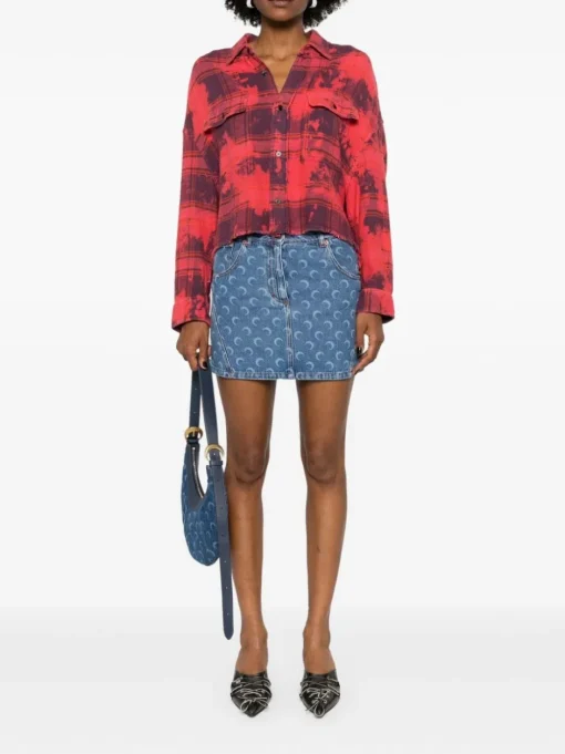 MARINE SERRE Deadstock denim miniskirt