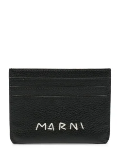 MARNI Card holder with embroidery