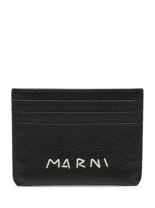 MARNI Card holder with embroidery