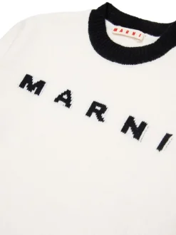 Kids MARNI KIDS logo-intarsia crew-neck jumper