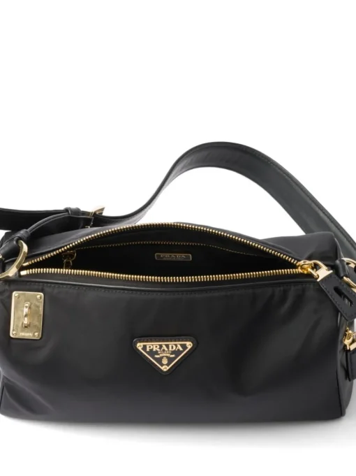 PRADA Medium shoulder bag in Re-Nylon and leather