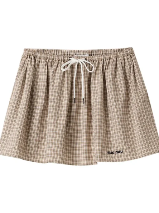 MIU MIU Checked mini skirt