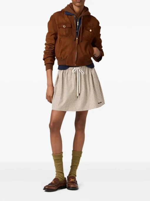 MIU MIU Checked mini skirt