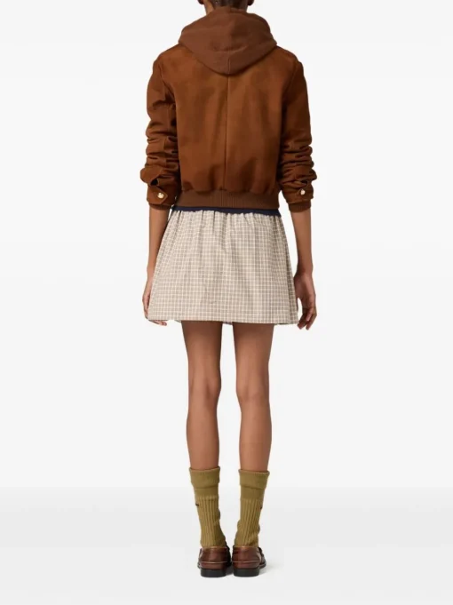 MIU MIU Checked mini skirt