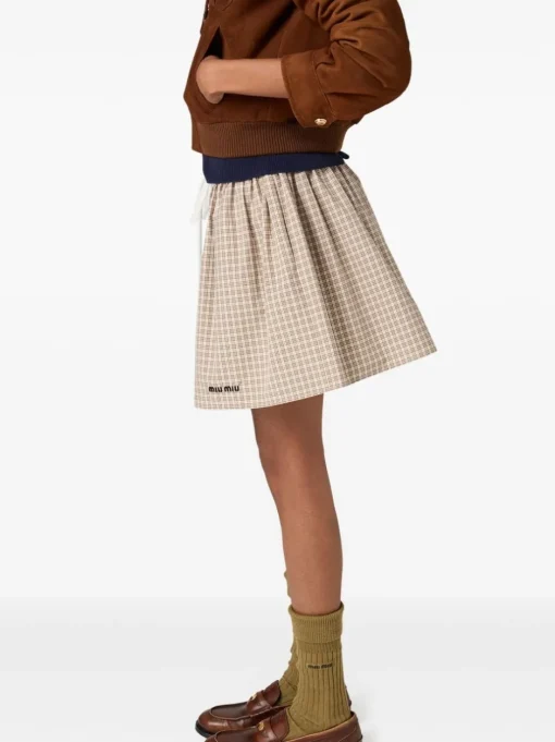 MIU MIU Checked mini skirt