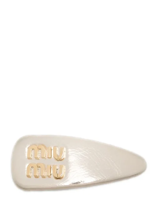 MIU MIU Hair clip with logo plaque