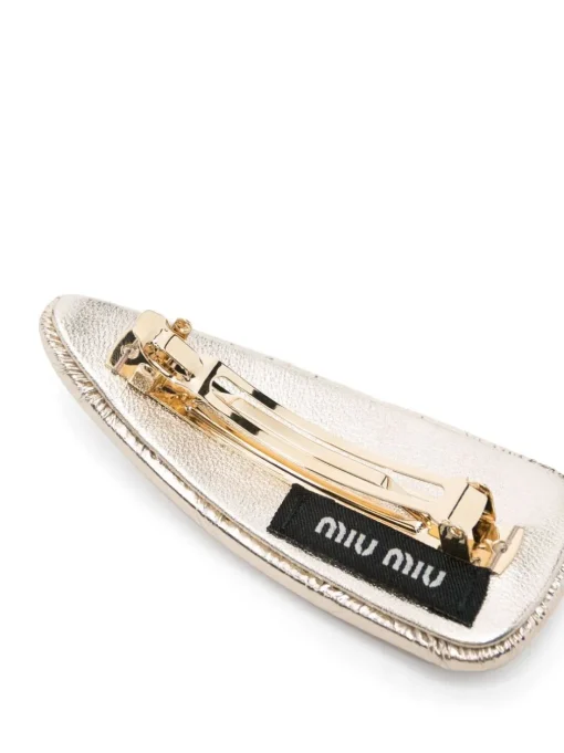 MIU MIU Hair clip with logo plaque