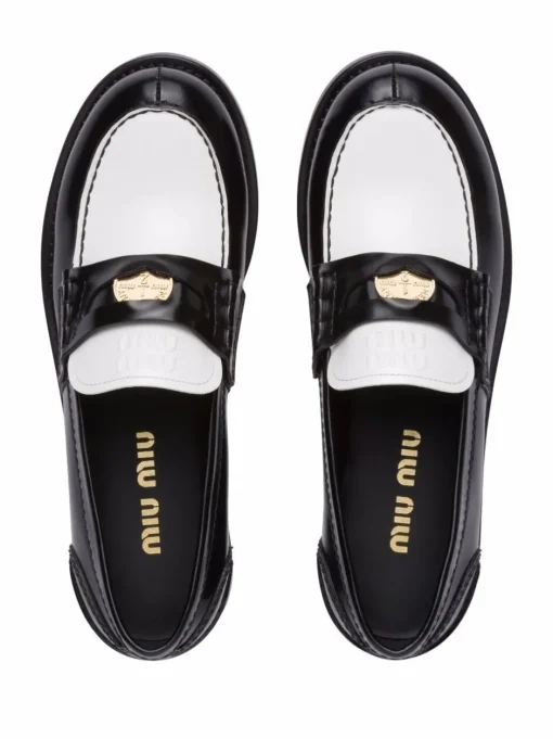 MIU MIU Leather moccasins