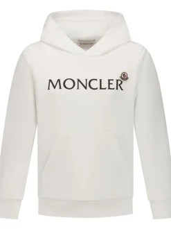 Kids MONCLER ENFANT Cotton sweatshirt with logo and hood