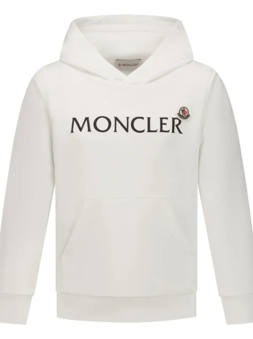 Kids MONCLER ENFANT Cotton sweatshirt with logo and hood