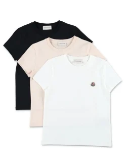 Kids MONCLER ENFANT Set of 3 cotton T-shirts