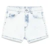 Kids MSGM KIDS Bermuda shorts in jeans with a worn effect
