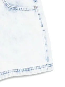 Kids MSGM KIDS Bermuda shorts in jeans with a worn effect