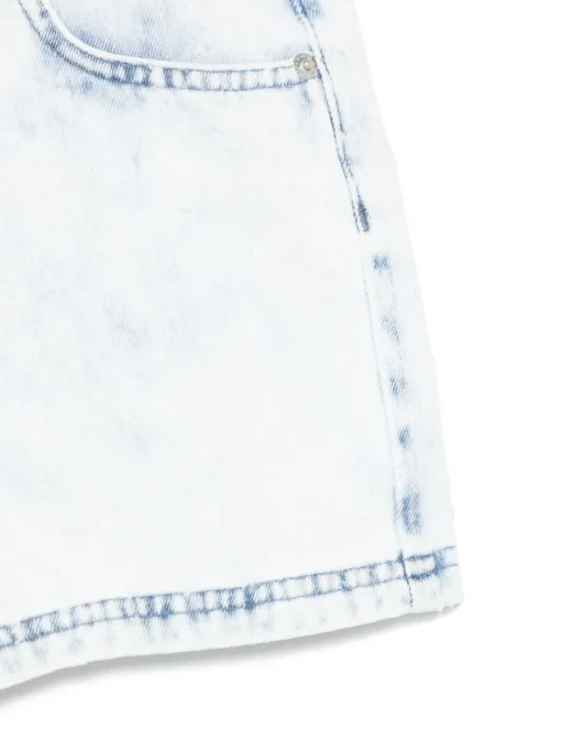 Kids MSGM KIDS Bermuda shorts in jeans with a worn effect