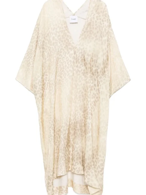 NUDE Naked midi dress with animal print