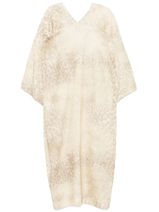 NUDE Naked midi dress with animal print