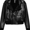 NORMA KAMALI - eco-leather biker jacket