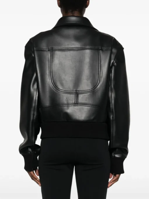 NORMA KAMALI - eco-leather biker jacket