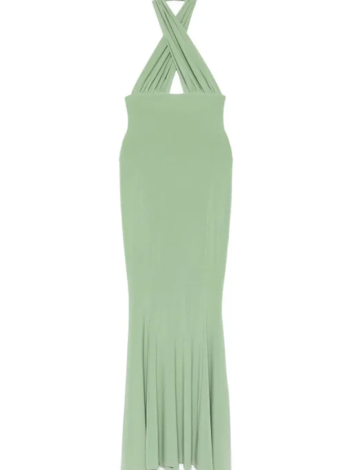 NORMA KAMALI Mermaid evening dress with crossover neckline