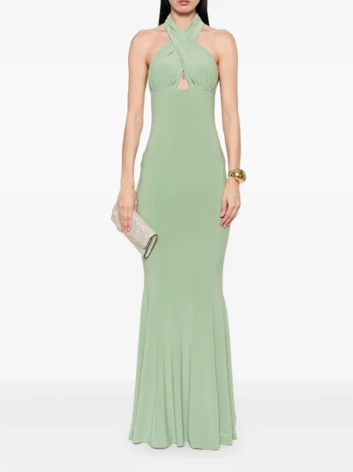 NORMA KAMALI Mermaid evening dress with crossover neckline