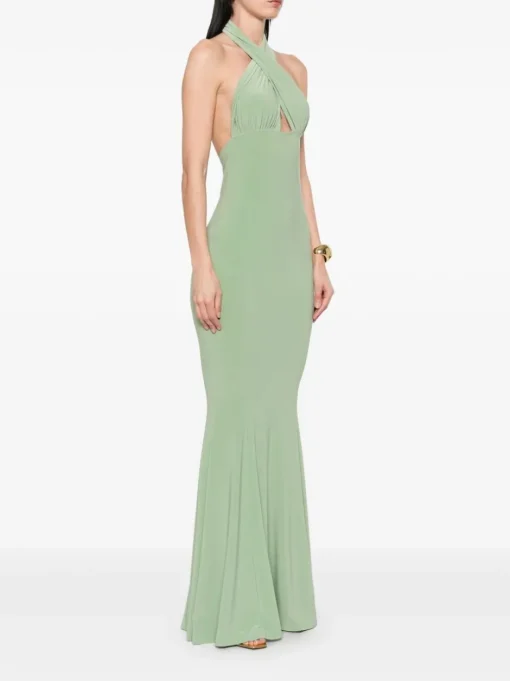 NORMA KAMALI Mermaid evening dress with crossover neckline