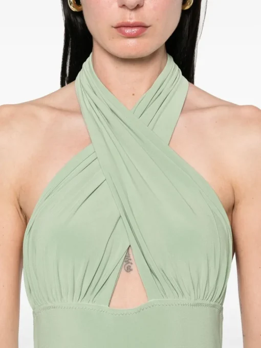 NORMA KAMALI Mermaid evening dress with crossover neckline