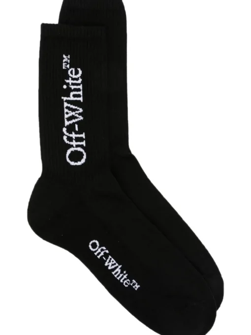 OFF WHITE Bookish socks with intarsia