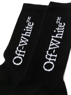 OFF WHITE Bookish socks with intarsia