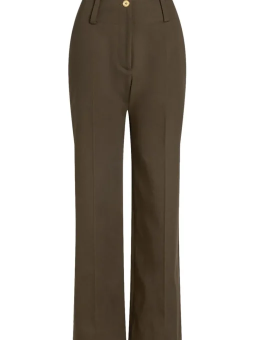 PATOU Wide leg gabardine trousers