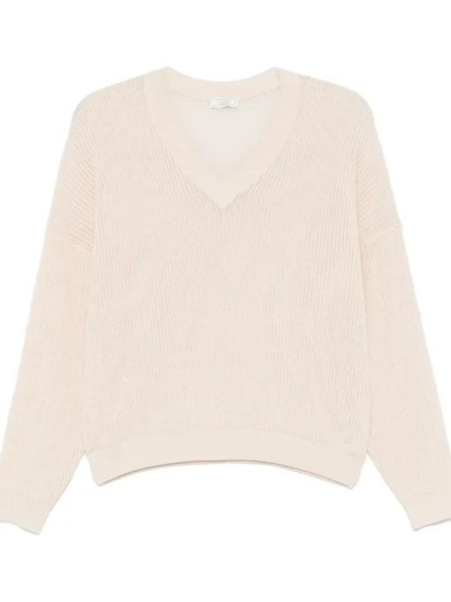 PESERICO - cotton top with sequin details