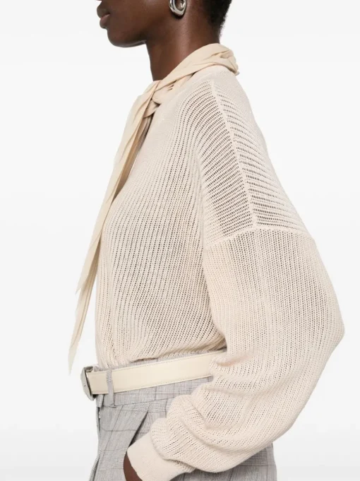 PESERICO - cotton top with sequin details