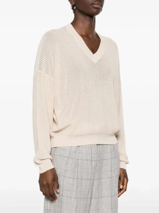 PESERICO - cotton top with sequin details