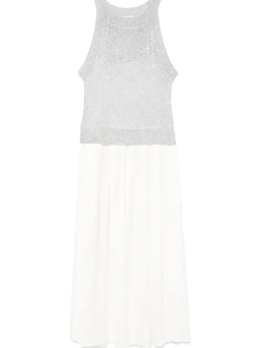 PESERICO - midi dress with sequin panels