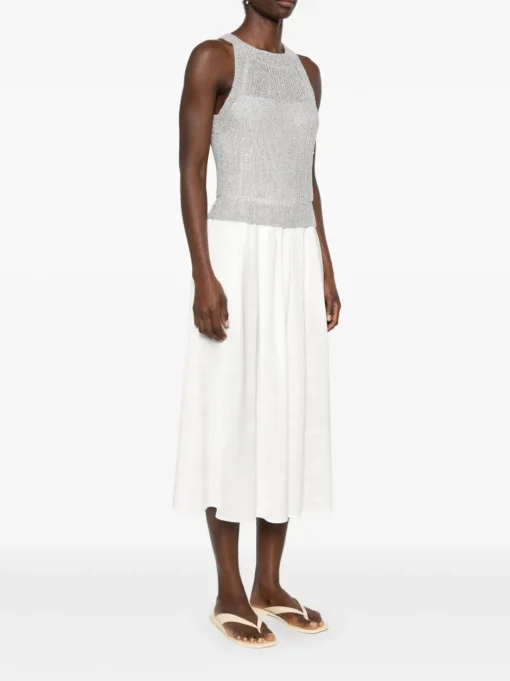 PESERICO - midi dress with sequin panels