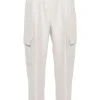 PESERICO High-waisted cropped trousers