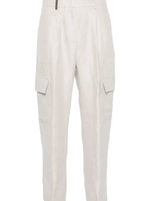 PESERICO High-waisted cropped trousers