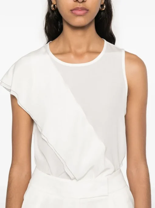 PESERICO Top with ruffles