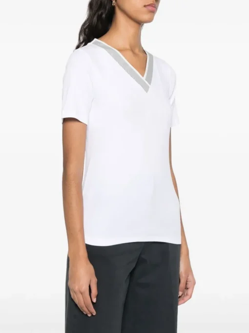 PESERICO T-shirt with contrasting collar
