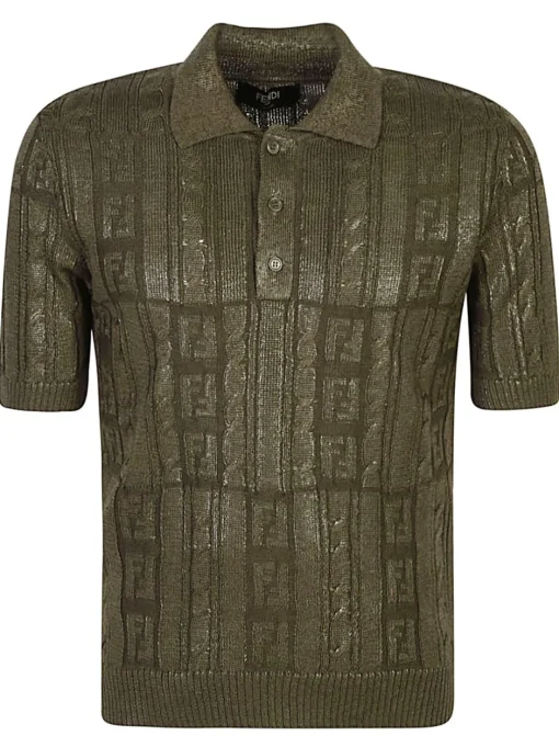 FENDI Pole wool polo shirt