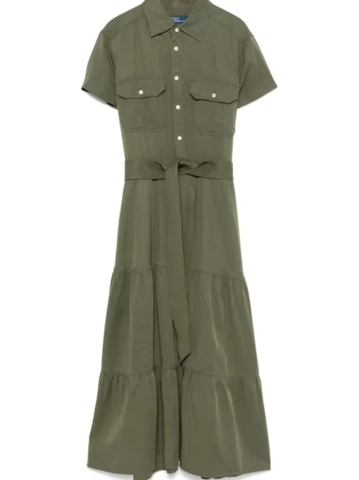 POLO RALPH LAUREN Midi dress with flounces