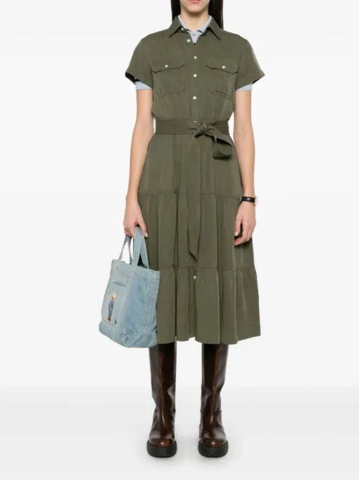 POLO RALPH LAUREN Midi dress with flounces