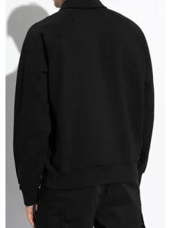 GIVENCHY Polo-style sweatshirt in brushed fabric with medal.