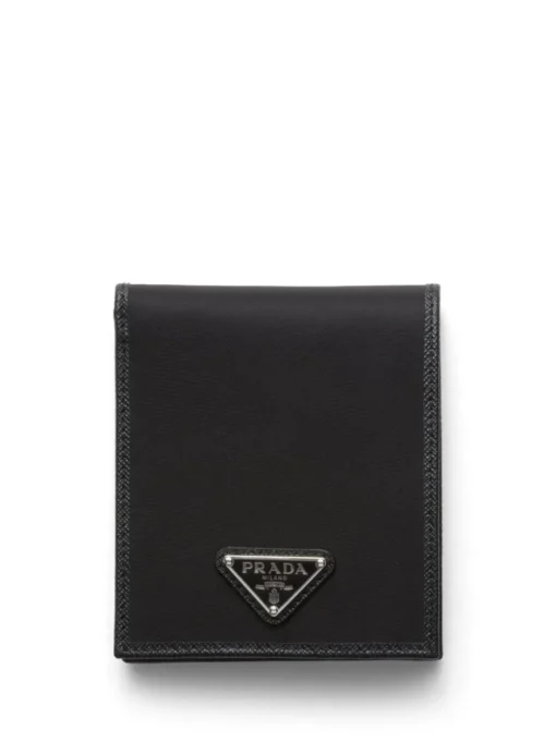 PRADA Bi-fold wallet with logo plaque